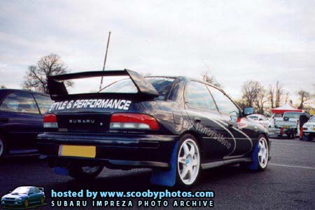 Black Sti With White Rims Subaru Impreza Wrx Sti